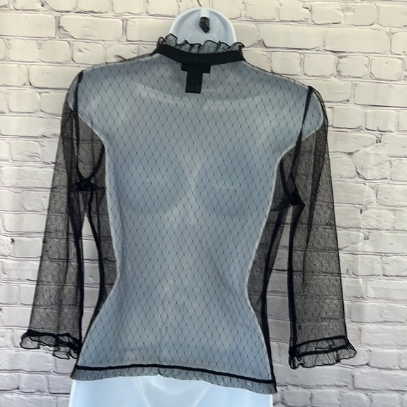 80’90’s sheer Swiss dotted blouse size medium The limited - Picture 4 of 6